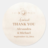 神秘的な金ゴールド天結婚星 ラウンドシール (正面)