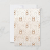 神秘的な金ゴールド天結婚星 出欠カード (裏面)