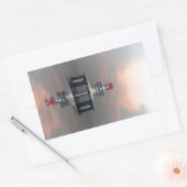 神秘的な金属構造 長方形シール (封筒)