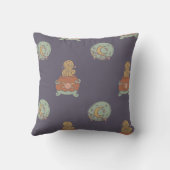 神秘的な釜と結晶ボールパターン クッション (裏面)