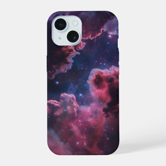 神秘的な銀河星雲 iPhone 15ケース (裏面)