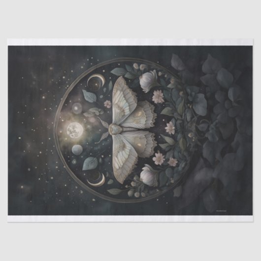 神秘的な銀色のポータル太陽の、日食、銀色 薄葉紙 (正面)