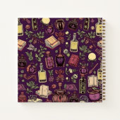 神秘的な錬金術 – ヴィンテージハロウィーンビベス ノートブック (裏面)