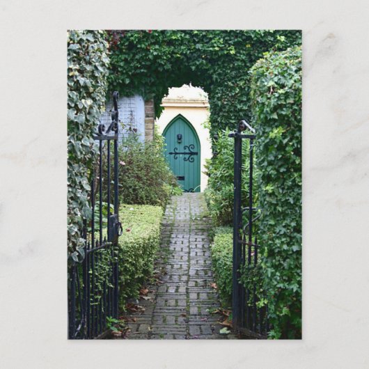 神秘的な開けた門 ポストカード (正面)