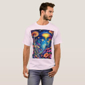 神秘的な開花フォレストアンダースターズ Tシャツ (正面フル)