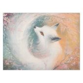 神秘的な開花春キツネ水彩 テーブルクロス (正面(横))