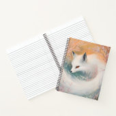 神秘的な開花春キツネ水彩 ノートブック (内部)