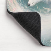 神秘的な開花春キツネ水彩 マウスパッド (コーナー)