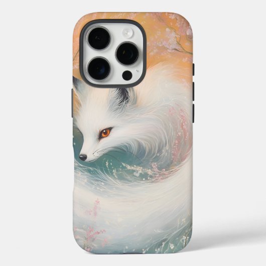 神秘的な開花春キツネ水彩 Case-Mate iPhoneケース (裏面)