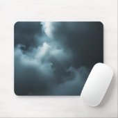 神秘的な雲の煙マウスパッド – Dark Blue Dreamy マウスパッド (マウス)