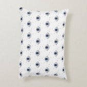 神秘的な青い目と星、邪悪な目の保護 アクセントクッション (裏面(縦))