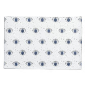 神秘的な青い目と星、邪悪な目の保護 枕カバー (裏面)