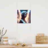 神秘的な青い目の天使 ポスター (キッチン)