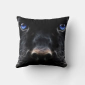 神秘的な青い目の猫枕 クッション (裏面)