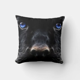 神秘的な青い目の猫枕 クッション