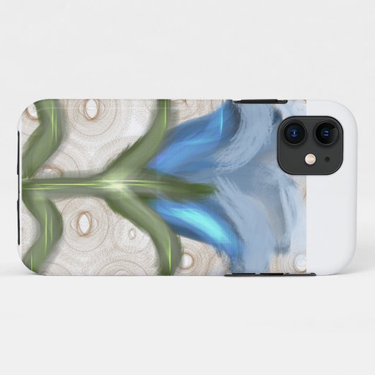 神秘的な青い花 - 輝く花 Case-Mate iPhoneケース (裏面(横))