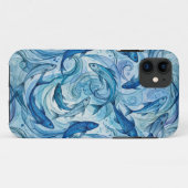 神秘的な青い魚の調和の流れ Case-Mate iPhoneケース (裏面(横))