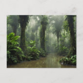 神秘的な静寂:魅惑的な熱帯雨林 ポストカード (正面)