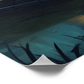 神秘的な願い井戸の芸術 ポスター (角)