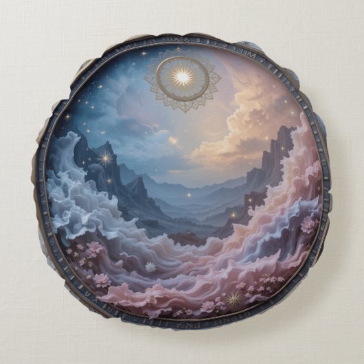 神秘的な風景 ラウンドクッション (正面)