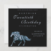 神秘的な馬ANYサプライズ誕生日パーティー 招待状 (正面)