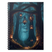 神秘的な魅惑の森の魅惑自然 ノートブック (正面)