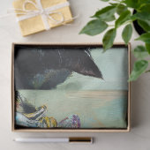 神秘的な魔女とブラックキャットハロウィーンデカップージ 薄葉紙 (ギフト)