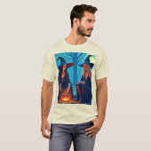 神秘的な魔女の鍋の魔法 Tシャツ (正面フル)