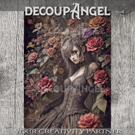 神秘的な魔女：ハンナ – デコページ –  薄葉紙