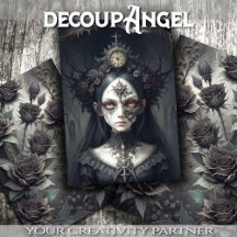 神秘的な魔女：バラ – デコページ – 