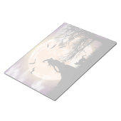 神秘的な魔女、黒猫、満月 ノートパッド (アングル)