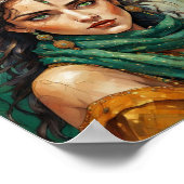 神秘的な魔導師：美しい緑の目のジプシーの女性 ポスター (角)