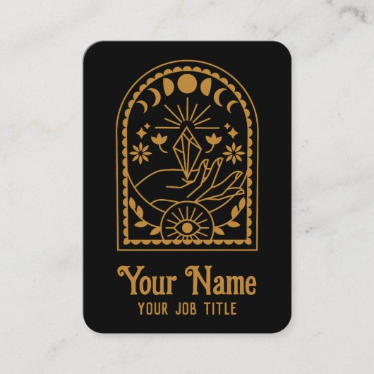 神秘的な魔性のクリスタルムーン相 名刺 (正面)