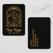 神秘的な魔性のクリスタルムーン相 名刺 (正面/裏面)