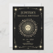 神秘的な魔法のタロットボホサン 誕生日 招待状 (正面)