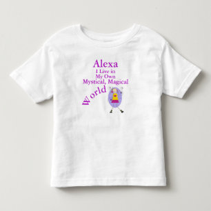 神秘的な魔法の世界の幼児Tシャツの電話ガール トドラーTシャツ