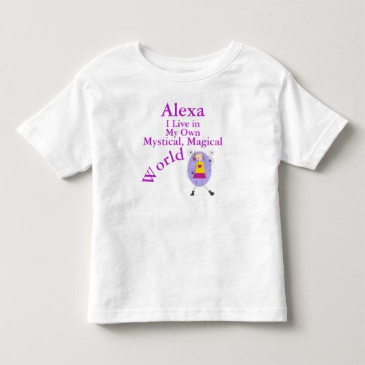 神秘的な魔法の世界の幼児Tシャツの電話ガール トドラーTシャツ (正面)