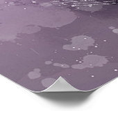 神秘的な魔法の姿の絵を描水色 ポスター (角)