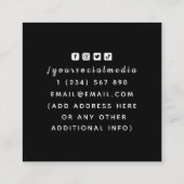 神秘的な魔法の月のエネルギーワーカーヒーリングサイキック スクエア名刺 (裏面)