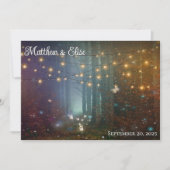 神秘的な魔法の森のウェディング招待状 招待状 (正面)