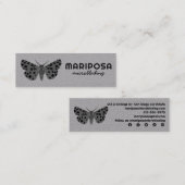 神秘的な魔法の蛾エステティシャン美しいサロン スキニー名刺 (正面/裏面)