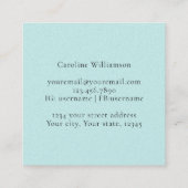 神秘的な魔法シェルヨガ先生 スクエア名刺 (裏面)