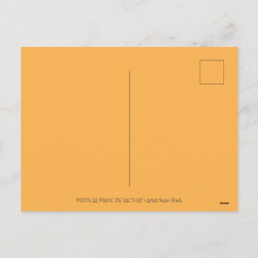 神秘的な魔法パイおもしろいファクトリーブラックキャッツ魔女 シーズンポストカード (裏面)