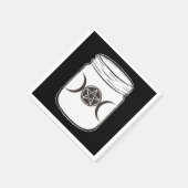 神秘的な魔法ムーンズメイソンジャーハローウィンパーティ スタンダードカクテルナプキン (角)