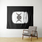 神秘的な魔法ムーンズメイソンジャーハローウィンパーティ タペストリー (インサイチュ(横))