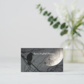 神秘的な鳥と月 名刺 (スタンド正面)