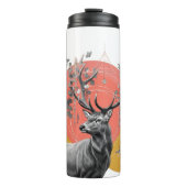 神秘的な鹿コラージュ タンブラー (正面)