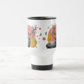 神秘的な鹿コラージュ トラベルマグ (中央)