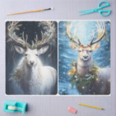 神秘的な鹿 薄葉紙 (クラフト)