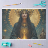 神秘的な黄金の女神 薄葉紙 (クラフト)